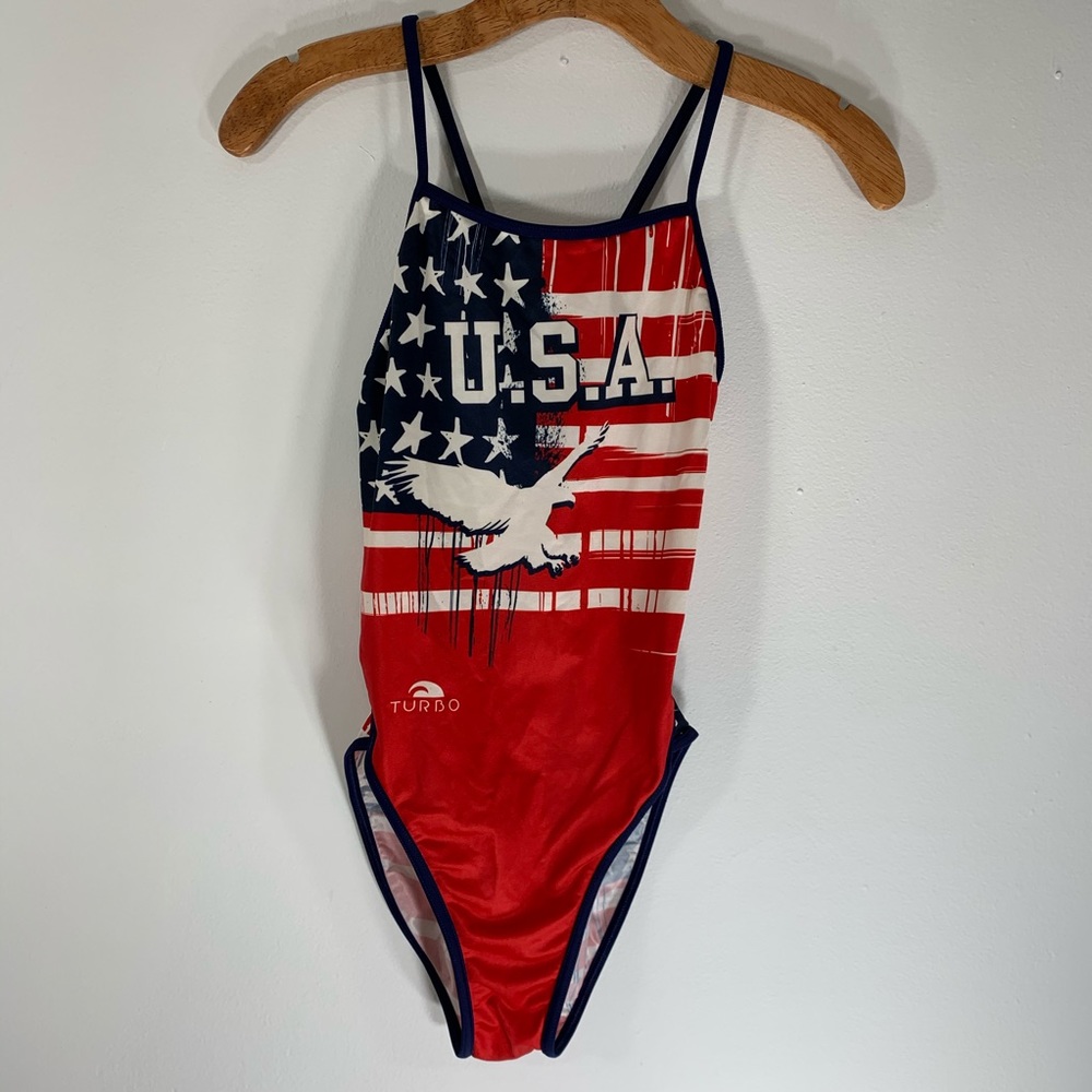 TURBO swimsuit American flag